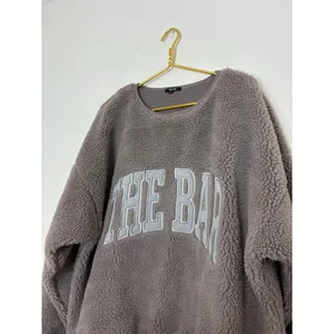 The Bar Gigi Sweatshirt Cinder/Grey Size XL Sherpa Teddy Loungewear Oversized thumbnail 8