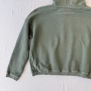 Aerie New Love Corded Hoodie M Sage Green Oversized Cozycore thumbnail 14