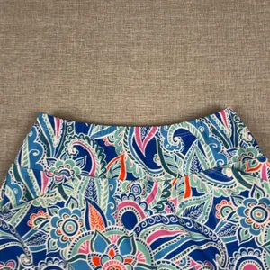 Skinz Swim Skirt Womens XS Multicolor Floral Nylon Spandex Paisley Print Lined thumbnail 4