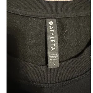 Athleta Crewneck Sweatshirt Tunic Size Small Black Soft Pullover Athleisure thumbnail 4