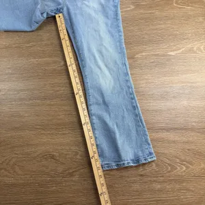 LOFT Outlet Jeans Women's 4 Light Wash High Rise Crop Kick Flare Stretch Denim thumbnail 10