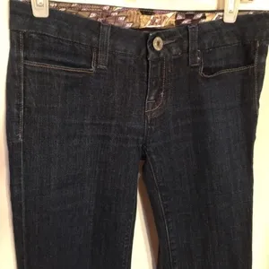 Miss Me Dark Blue Flair Wide Leg Low Rise Jeans 27 thumbnail 10
