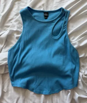 Wild Fable Blue Crop Top thumbnail 1