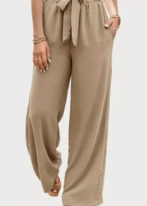 High Rise Elastic Waist Palazzo Pant For Women, Size-S-M thumbnail 1