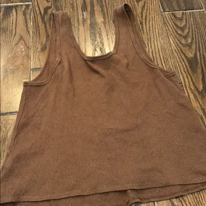 Old navy brown ribbed tank top size small thumbnail 4
