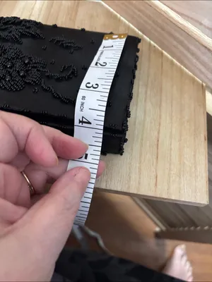 Black Beaded Floral Evening Clutch thumbnail 7