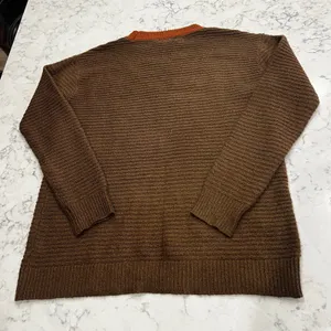 Bohme Womens Sweater‎ Size S Brown Beige V Neck Pullover Long Sleeve Knit thumbnail 8