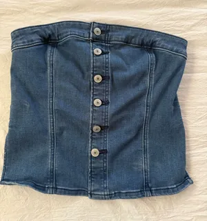 American eagle denim top thumbnail 1