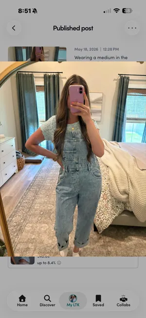 We the Free Ziggy Powder Blue Overalls thumbnail 5