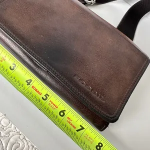 Fossil Brown Genuine Leather Wallet Crossbody Bag Organizer thumbnail 8