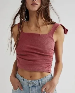 ✨Free People Boulevard Tank Mauve Sz Small Top✨ thumbnail 1