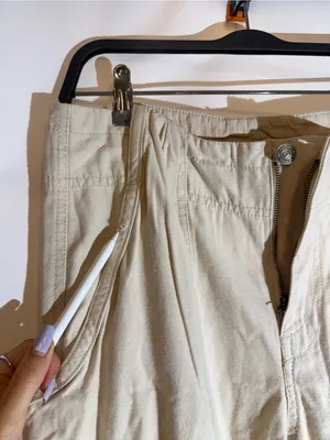 Free People Brentwood Aged Green Slouchy Cargo Utility Pants Cotton Size 8 thumbnail 7