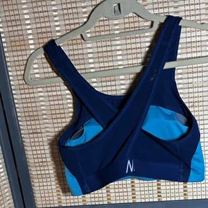 Nike Lg Dry-Fit Two Tone Blue Sports Bra thumbnail 3