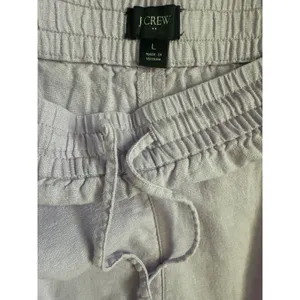 J. Crew Linen Blend Drawstring Shorts in Lavender Pockets Size Large‎ thumbnail 8