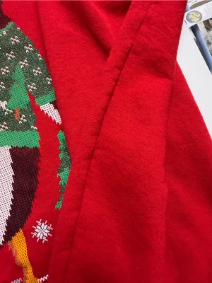 Jerzees Ugly Christmas sweater penguin winter holiday office party cotton blend Flawed thumbnail 7