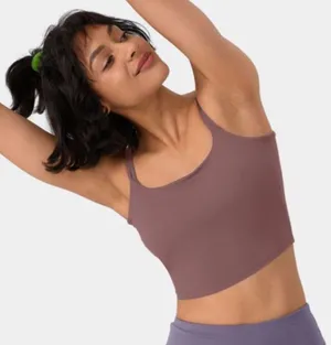 Halara Double Straps Backless Twisted Cropped Yoga Tank Top thumbnail 1