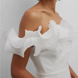 Milly Gizelle Ivory White Off Shoulder Ruffle Mini Dress Size 8 thumbnail 12