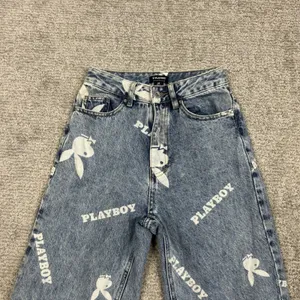 Playboy By PacSun Boyfriend Jeans Womens 23 X 32 Light Wash Bunny Denim thumbnail 2