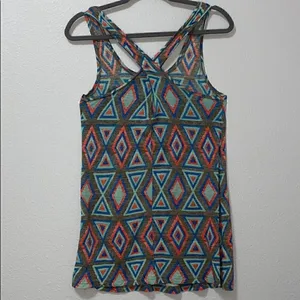 Rubbish Tribal Multi Color Print Tank Top thumbnail 2