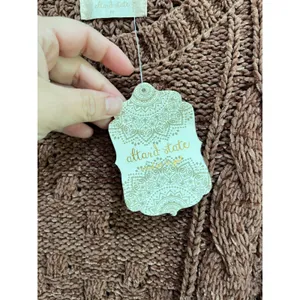 Altar'd State Chenille Open Knit Sweater‎ Brown Cozy Boho Size M NWT thumbnail 8