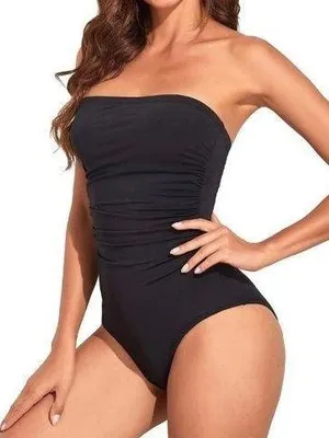Holipick - 1 pc. Tummy Control Strapless Bandeau Slimming Halter swimsuit - NWT thumbnail 1