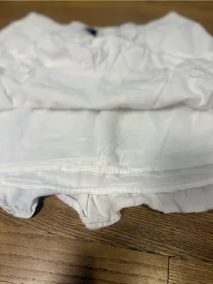 Bershka White Ruffled Mini Skirt Size Medium thumbnail 8