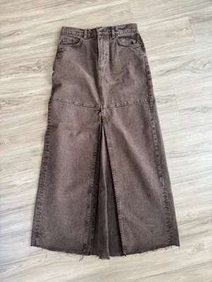Denim Reformation Maxi Skirt thumbnail 1