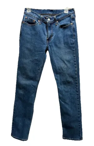 Levi 514 Women‎ Jeans Med Wash Mid Rise Slim Straight Size 30x32 Logo Pockets thumbnail 1