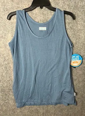 Columbia Women's Size Medium Blue Sleeveless slacks water‎ knit Tank Top thumbnail 1