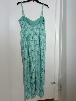 SAYLOR Mint Green Floral Lace Midi Dress with Spaghetti Straps thumbnail 6
