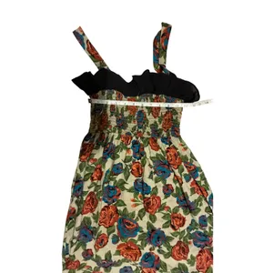 Audrey 3 +1 Floral Smocked Mini Dress‎ Rose Print Ruffle Neck Rayon DH4169 L thumbnail 7