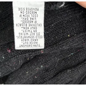 Wool Blend Sweater Vest Size Medium Black Ribbed Knit Cabincore Heritage Country thumbnail 6