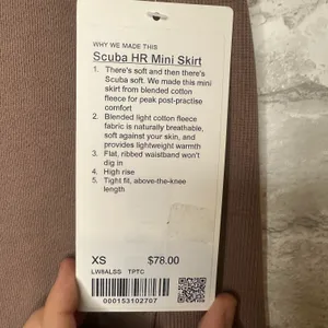Lululemon Scuba High Rise Mini Skirt NWT Size XS (TPTC) LW8ALSS thumbnail 10