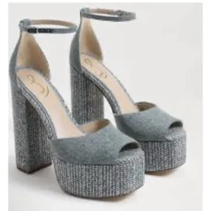 Sam Edelman Kori platform heels New blue Denim Size 10 thumbnail 1