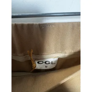 OGLmove Women Casual Daily Regular Fit Mid Rise Shorts Khaki Brown Size M thumbnail 4