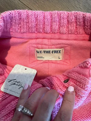 Free People Cute in This Cardi Sweater- size Large thumbnail 4