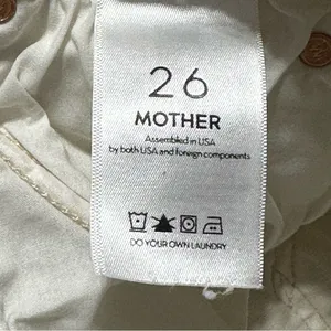 Mother Denim Women’s Size 26 Warm Ivory Double Fray Charmer Skinny Jeans thumbnail 7