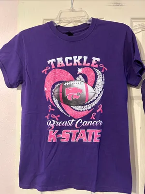 K-STATE Purple Short Sleeve Breast Cancer Awareness Tee & Tank Top Small thumbnail 2