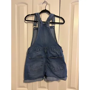 RE generation by Celebrity Pink Denim Shortalls Medium Wash Blue Overalls Large‎ thumbnail 4