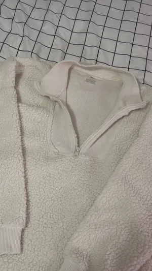 Aerie White Fuzzy Pullover thumbnail 5