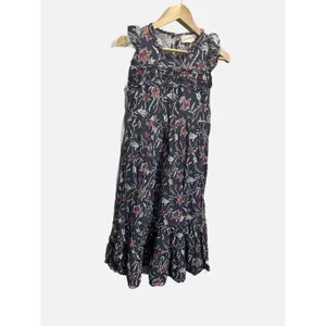 Universal Threads Midi Dress Womens S Navy Floral‎ Ruffle Tiered Boho Summer thumbnail 2