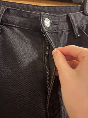 SHEIN Black Cargo Boyfriend Jeans thumbnail 5