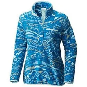 Columbia Womens Jacket Size Small Blue‎ Aztec Tribal Fleece Pullover Half Snap thumbnail 1