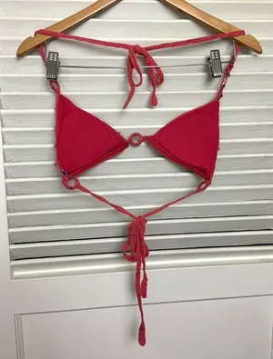 Pink Crochet Bikini Top thumbnail 6