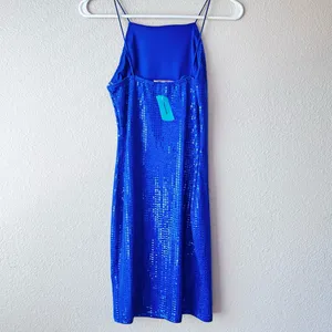 NWT Womens‎ small blue sequin dress thumbnail 4