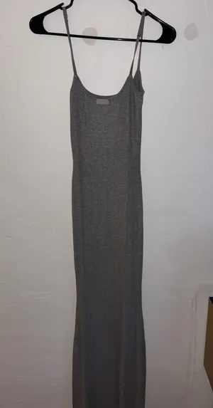SKIMS Heather Grey Foil Maxi Slip Dress thumbnail 2