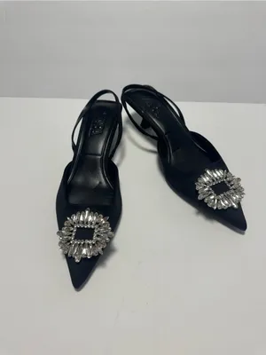 Zara Kitten Heal Women's Embellished Slipper Size 39 thumbnail 2