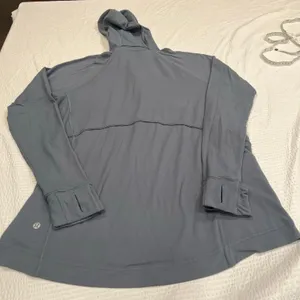 Lululemon Warm Stabilizer 1/2 Zip Hoodie 10 women blue charcoal thumbnail 7