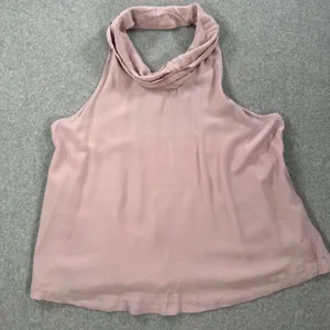 Free People City Light Cowl Neck Open Back Tank Top Size Small Blush Flowy thumbnail 1