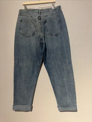 Universal Threads Patchwork Boyfriend Jeans Light Wash Sz 8 29R Boho Distressed thumbnail 2